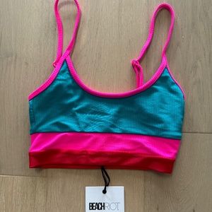 **NWT** Beach Riot Eva Bikini Top, Cabana Colorblock